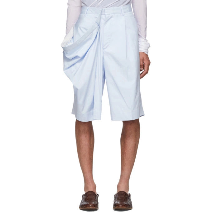 Blue Oversized Bermuda Shorts