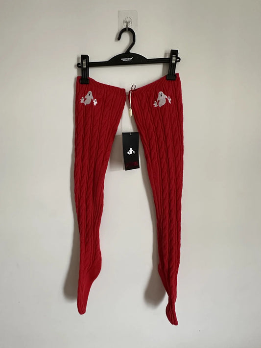 motoguo Lucy loose Red socks