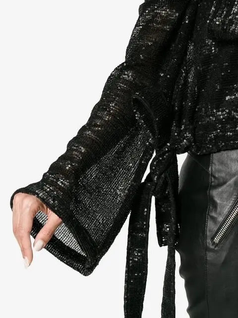 Black Sequin Hoodie