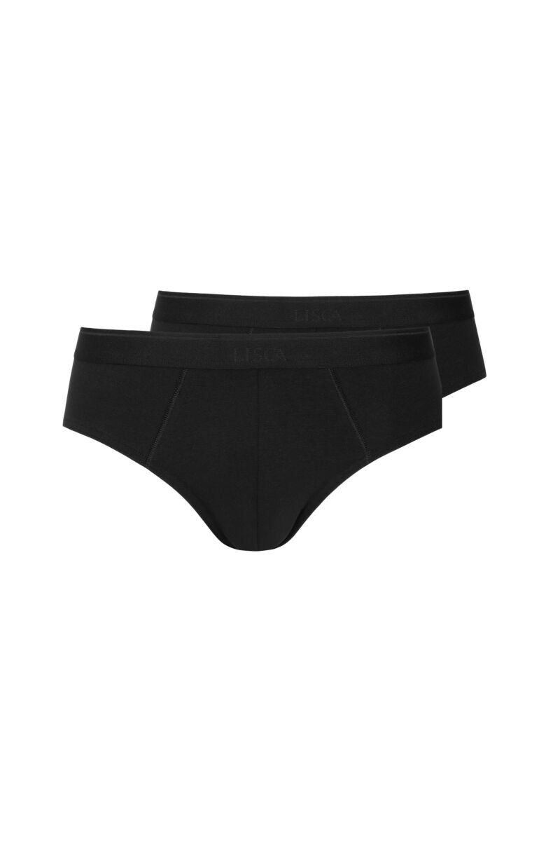 032034 HERMES 2-Pack Mens Briefs - Black