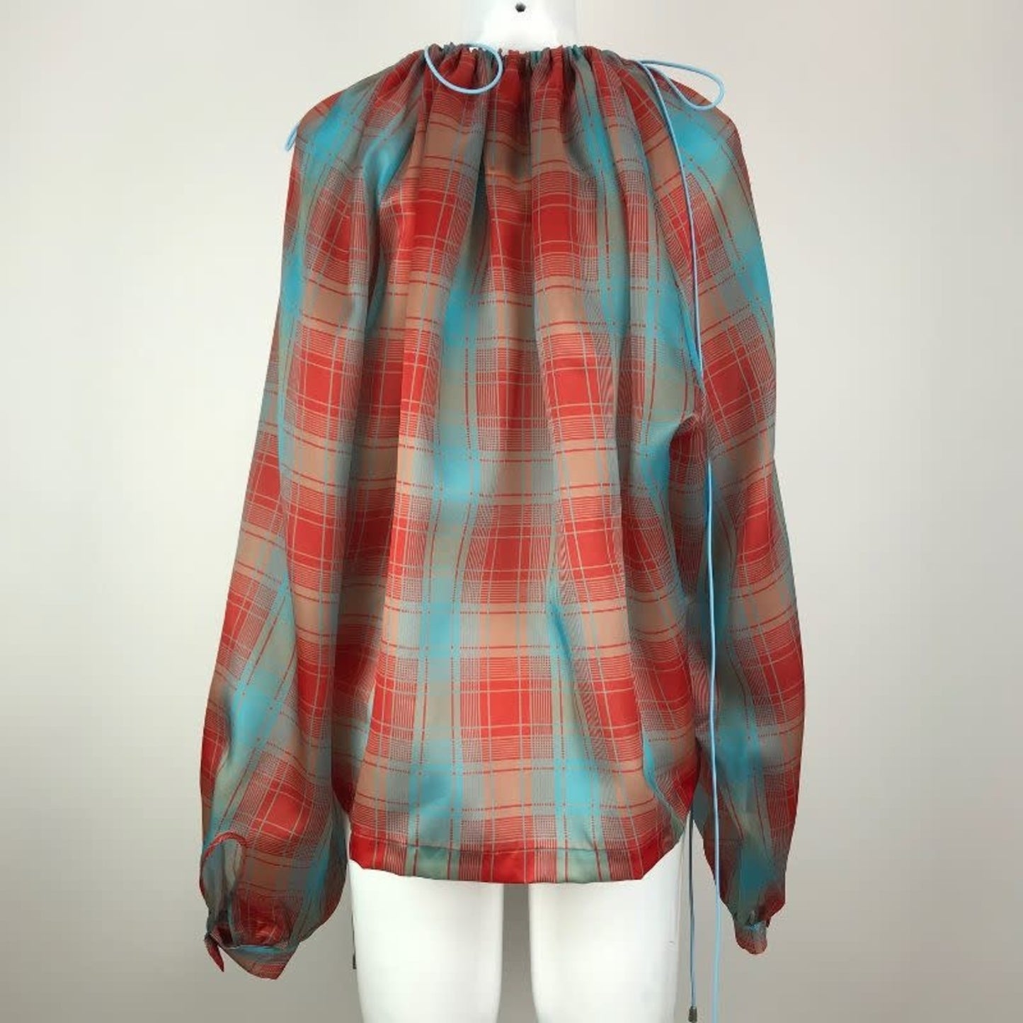 Feast or Famine Coll.- Blue Red Check Blouse
