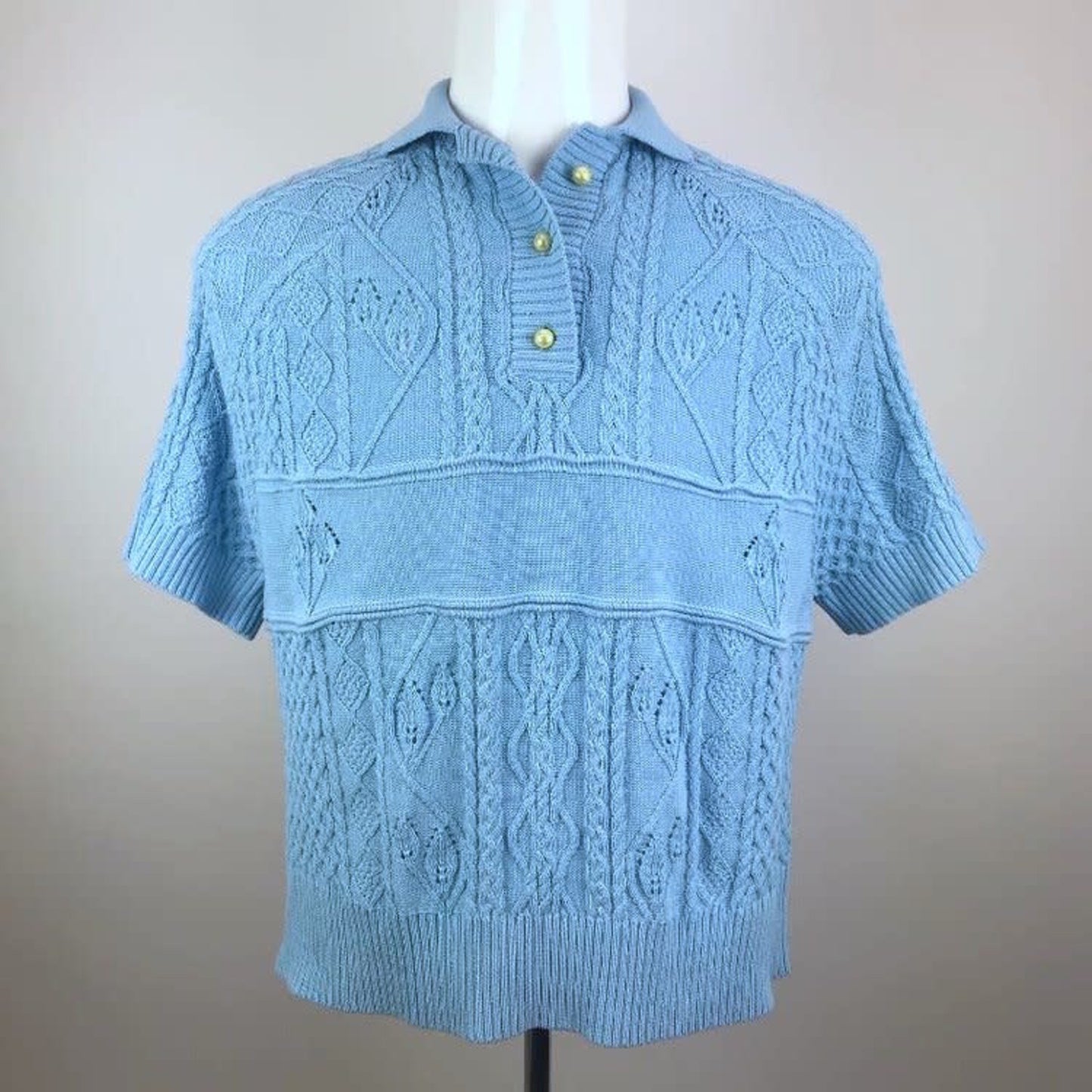 New World Coming Coll. - Polo Blue Oversized Knitted