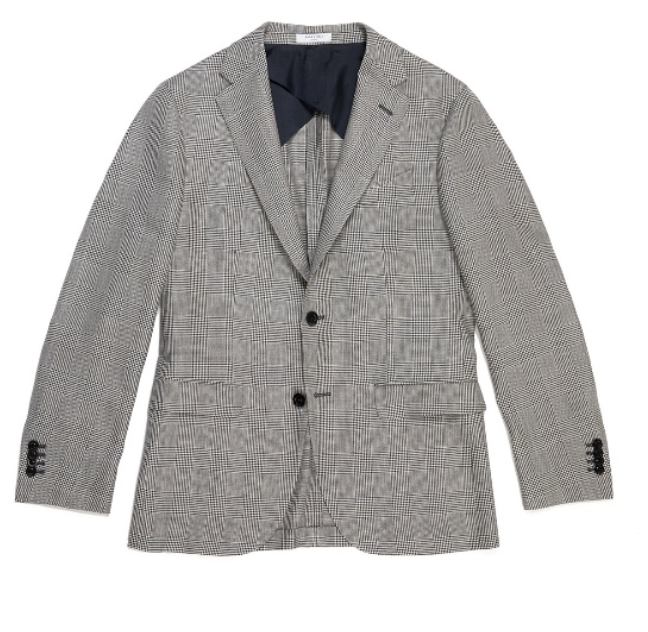 B-Line Jacket in Wool-Cashmere-Silk Prince of Wales