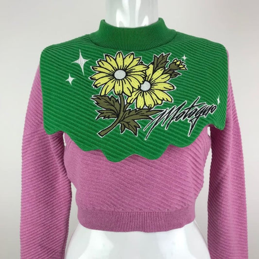 Feast or Famine Coll.- Pink Green Sunflower top
