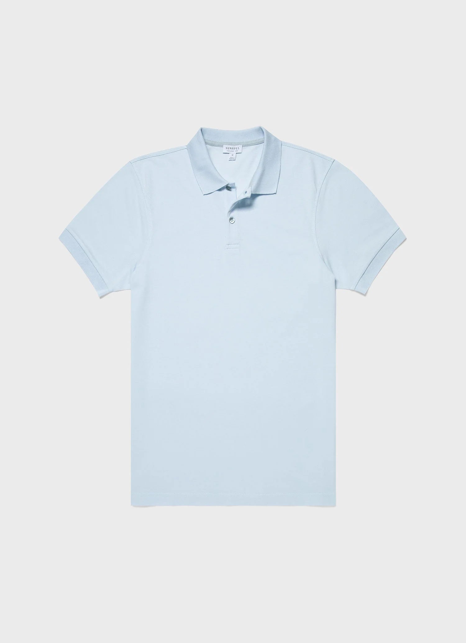 Sunspel Piqué Polo Shirt - Light blue