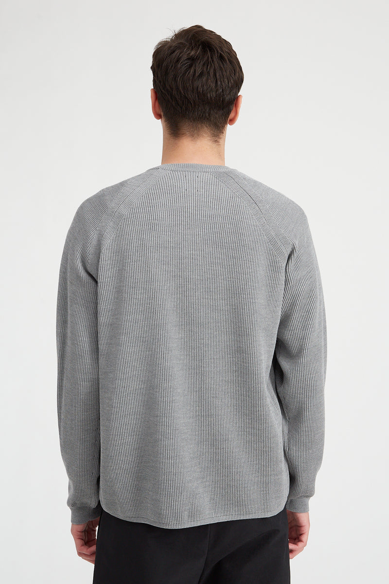 Extra Hard Twist Wool Crew Neck Sweater - Grey – FLAGSHIPS BY M5